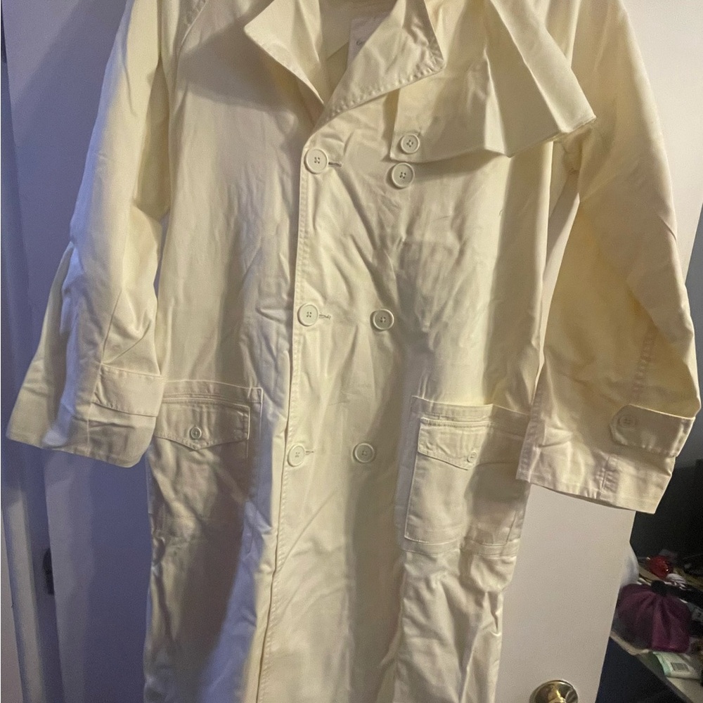 NWT - REVOLVE - INSPR By Tezza - Cream Cotton Trench Coat - XS
